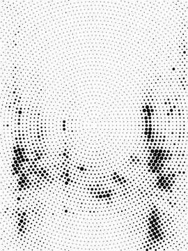 Abstract halftone pattern with radial dot gradient