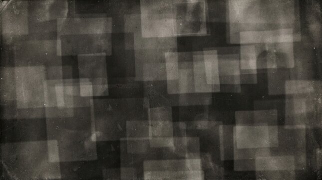 Abstract grunge background with overlapping translucent rectangles in dark gray tones
