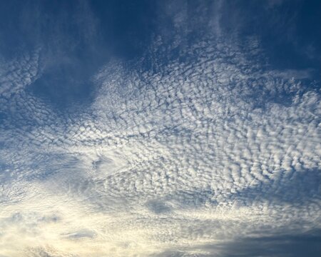 夕焼け、鱗雲、龍雲