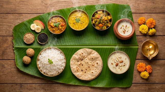 Indian Shraddha meal prepared for ancestral remembrance