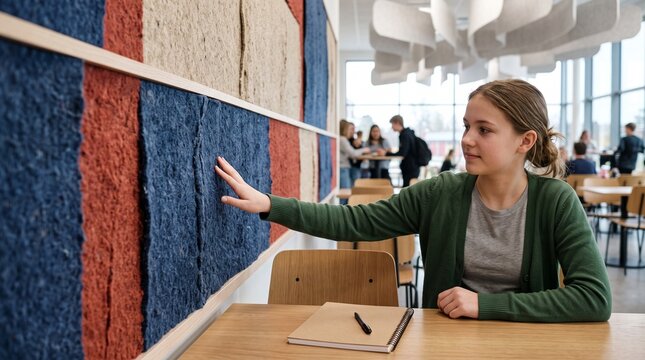 Student explores tactile acoustic wall panels