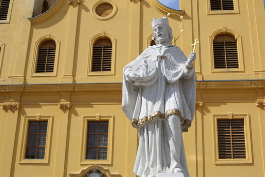 statue of St. Ivan in the church, Croatia, Osijek city