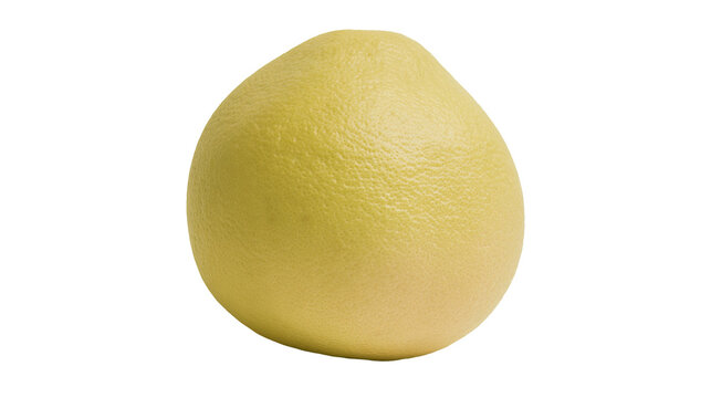 Isolated fresh ripe yellow pomelo citrus fruit with textured skin for healthy eating