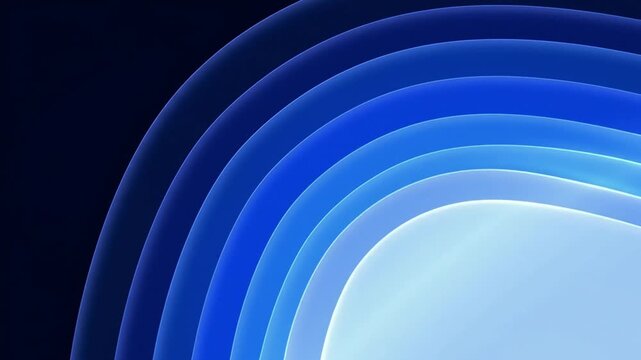 Abstract background with layered blue circular shapes and soft glowing light gradients