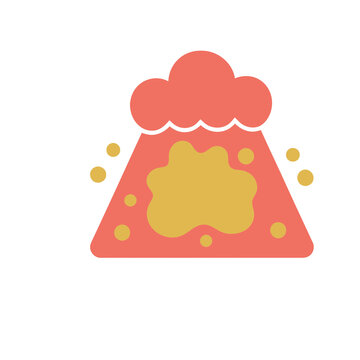 Volcano eruption icon
