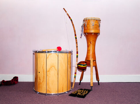 Percussion Instruments Sitting In Together In Room