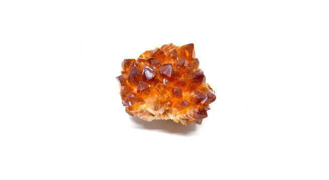 Heat-treated citrine cluster