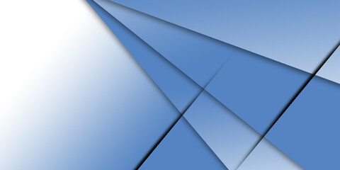 Fototapeta premium Abstract Blue Layered Geometric Folded Shapes Background