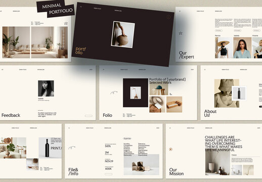 Minimalist Portfolio Layout.