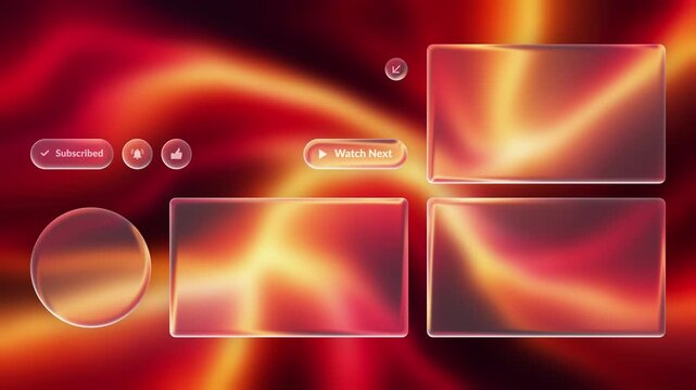 Abstract Red and Orange Video End Screen Animation