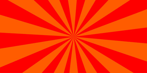 Fototapeta premium Explosion radial background of bright orange and red abstract pattern, a retro style graphic with burst effect, perfect for impact.