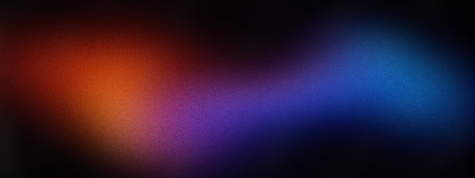 Abstract vertical line background with glowing neon light wave. Dark textured stripe pattern with blue and orange gradient. Modern digital backdrop for technology banners and web headers.