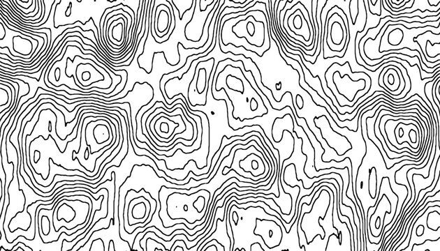 Black and white abstract contour pattern for modern background element. Easy to edit with universal design software. Eps10 