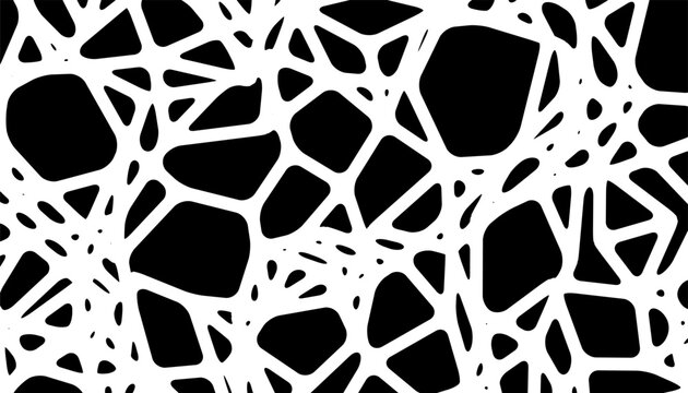 Black and white abstract stone pattern for safari design element. Editable vector format. Eps10 