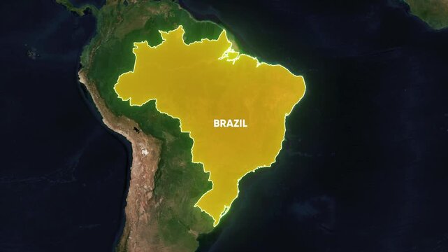 Brazil Para State Map Animation Amazon Region Geographic Visualization