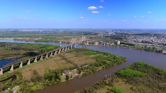 Z&aacute;rate&ndash;Brazo Largo Bridge Over the Paran&aacute; River in Buenos Aires Province, Argentina.