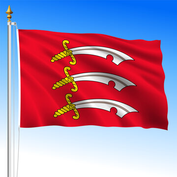 Essex county waving flag, United Kingdom, vectorized file