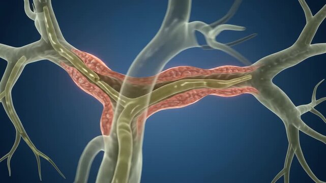 Primary Sclerosing Cholangitis Showing Bile Duct Fibrosis and Irregular Narrowing for Medical Education