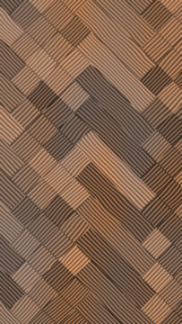 Corrugated material woven pattern