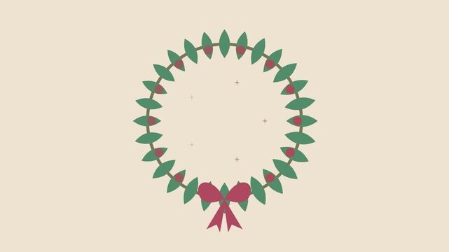 Couronne de houx de No&euml;l orn&eacute;e d&rsquo;un grand n&oelig;ud