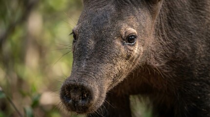 Obraz premium Close up portrait of an aardvark face showing detailed skin and eye