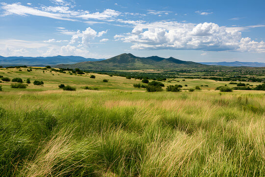 a view of the green landscape in Prescott Valley, Arizona, in the summer