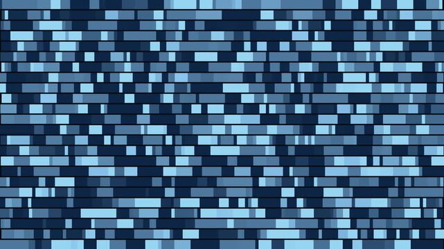 Abstract digital blue mosaic background animation