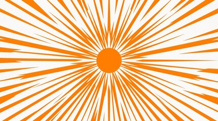 Obraz premium Orange sunburst rays