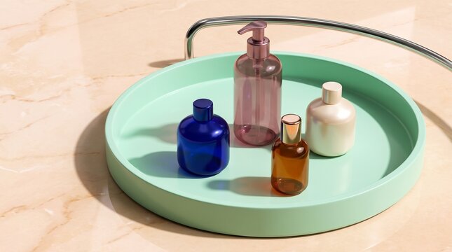 Refill bottle finale in a circular return tray