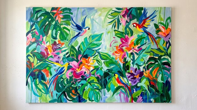Tropical jungle painting