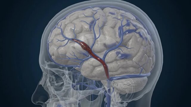 Cerebral Venous Sinus Thrombosis with Thrombus Obstructing Dural Venous Drainage for Medical Education