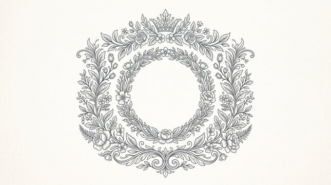 Vintage floral frame