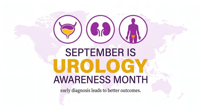 September Urology Awareness Kidney Bladder Healthcare Vector Design
