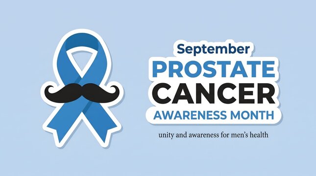 Prostate Cancer Awareness Month September Vector Banner Design
