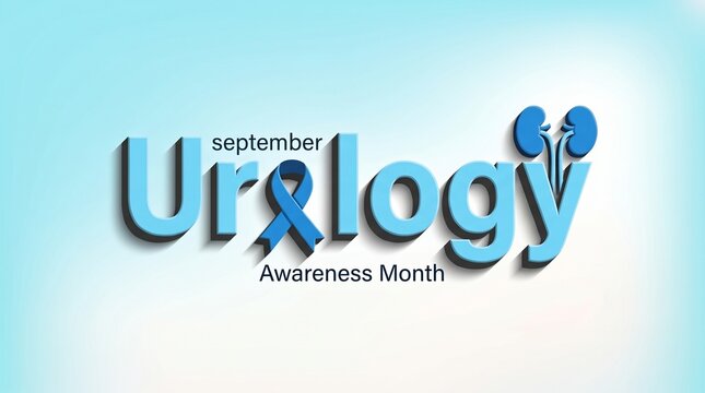 Urology Awareness Month September Blue Healthcare Banner Design
