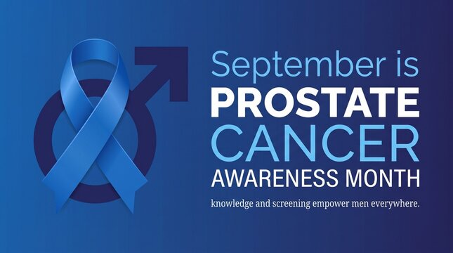 September Prostate Cancer Awareness Men's Health Vector Design
