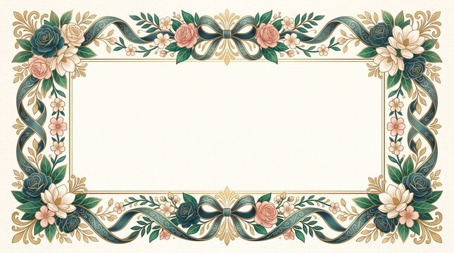 Vintage floral frame