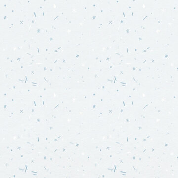Dash and Dot Snowfall Seamless Pattern in Ice Blue and Silver Minimal Line Art Christmas Winter Background