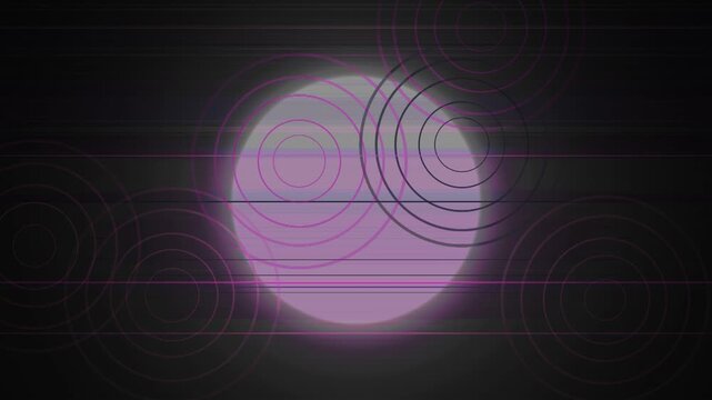 Abstract purple concentric circles overlay on a dark textured background creating a moody looping visual effect
