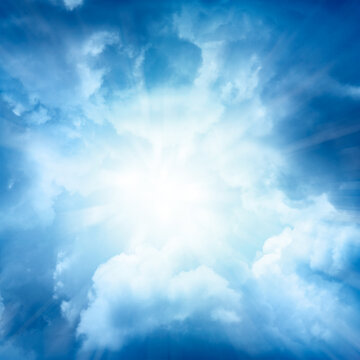 Rays in sky