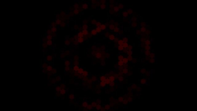 Dark abstract looping background with subtle red pixel clusters forming a moody overlay effect