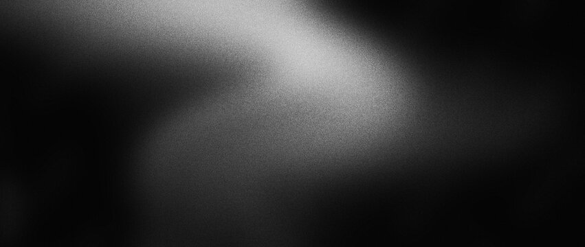 Dark grainy background, black white abstract shape banner noise texture poster header cover wallpaper design