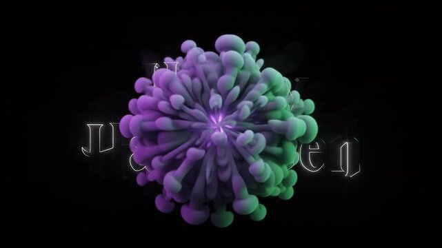 Happy Halloween Purple Green Ink Cloud Logo Reveal
