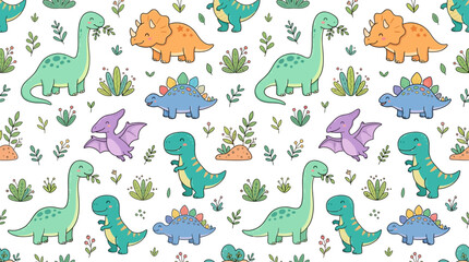 Cute Dinosaur Pattern © Brownis