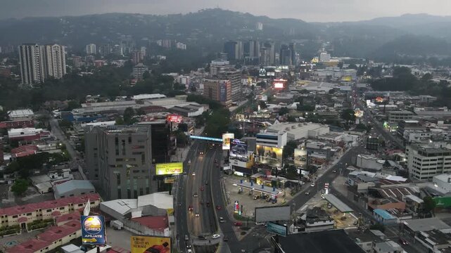 aerial view of the city guatemala hyperlapse
drone shot