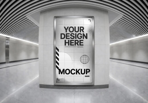 Billboard Metro Concourse Mockup