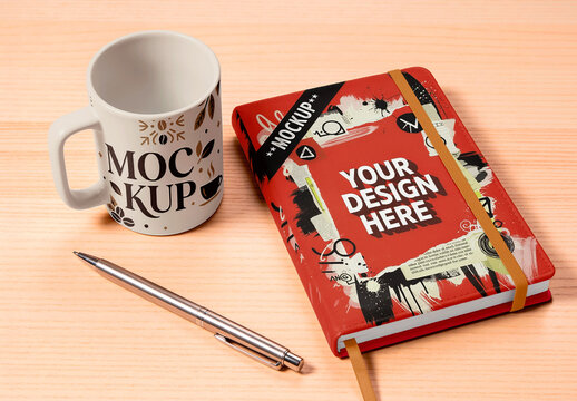 Corporate Branding Tabletop Scene Mockup