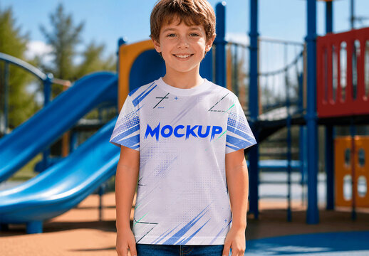 Kids Tshirt Playground Mockup