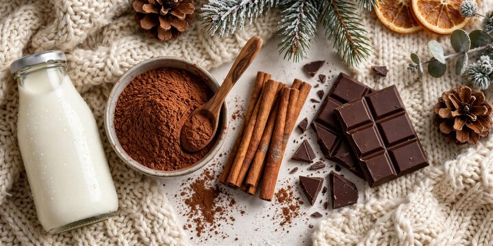 Hot Chocolate Flat Lay Food Photography