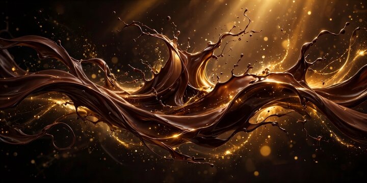 Molten Chocolate Gold Splash Food Photography